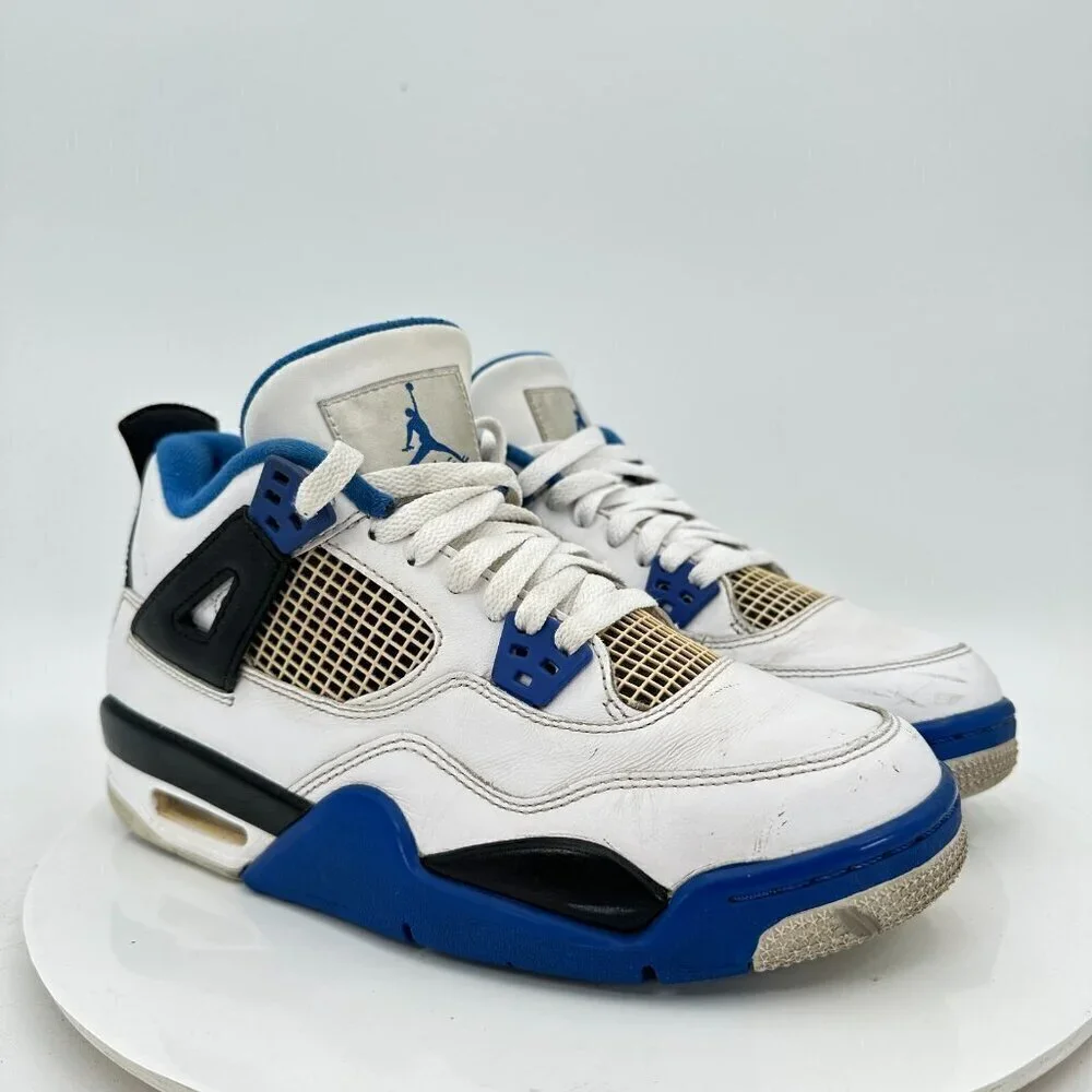 Nike Air Jordan 4 Youth Size 7Y Women 8.5 408452117 Blue White Shoes